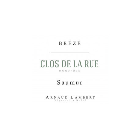Domaine Arnaud Lambert Saumur (Brézé) "Clos de la Rue" blanc sec 2017 etiquette