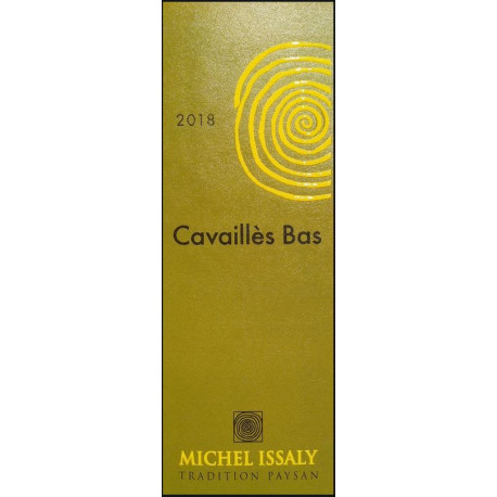 Michel Issaly  "Les Cavaillès Bas" blanc sec 2018 etiquette
