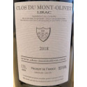 Clos du Mont-Olivet Lirac rouge 2018 contre etiquette