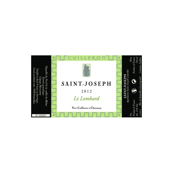 Domaine Yves Cuilleron Saint-Joseph "Le Lombard" dry white 2012
