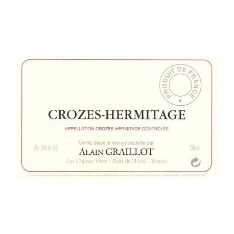 Domaine Alain Graillot Crozes-Hermitage red 2016 Domaine Alain Graillot Crozes-Hermitage red 2016