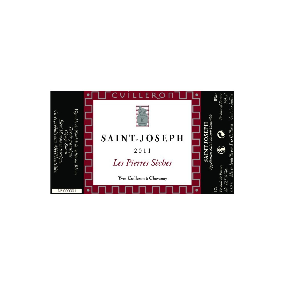 Domaine Yves Cuilleron Saint-Joseph "Les Pierres Sèches" rouge 2011 (75 cl)