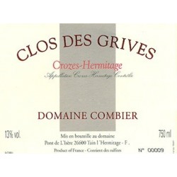 Domaine Combier Crozes-Hermitage "Clos des grives" 2015 jeroboam etiquette