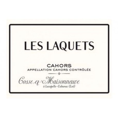 Domaine Cosse-Maisonneuve Cahors "Les Laquets" rouge 2004 etiquette