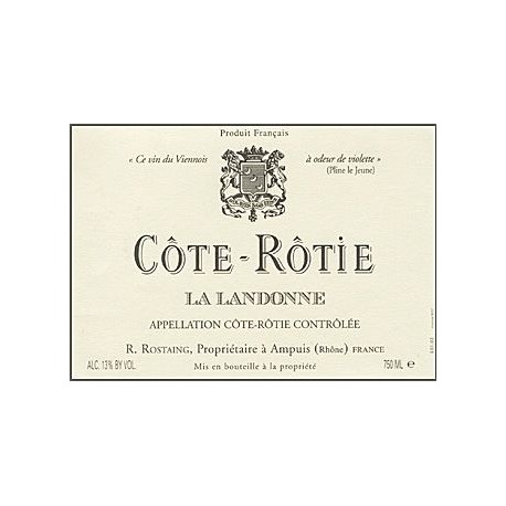 Rostaing Cote Rotie La Landonne 2013 etiquette Rostaing Cote Rotie La Landonne 2013 etiquette