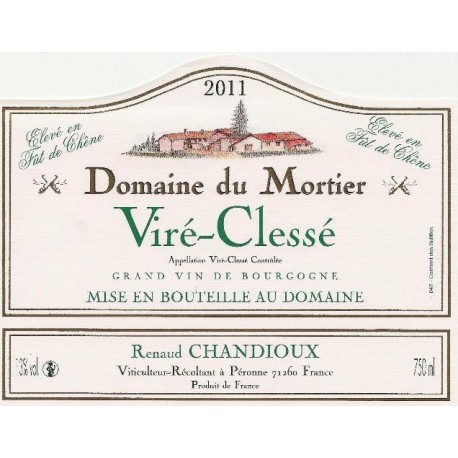 Domaine du Mortier Vire-Clesse "futs de chene" 2011 dry white