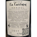 Domaine de La Laidière Bandol rouge 2015 contre etiquette