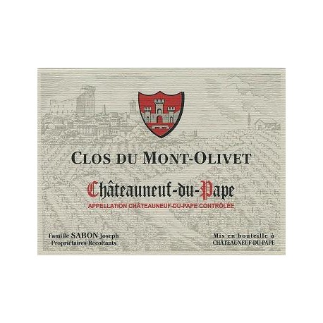 Clos du Mont-Olivet Châteauneuf-du-Pape blanc sec 2016 bouteille