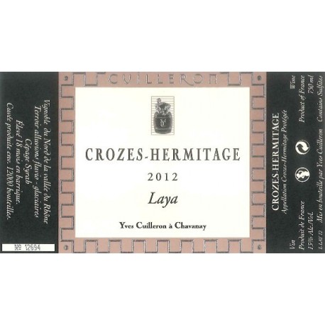Yves Cuilleron Crozes Hermitage Laya 2012