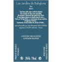 Domaine Didier Dagueneau Jurançon "Les Jardins de Babylone" blanc sec 2015 contre etiquette