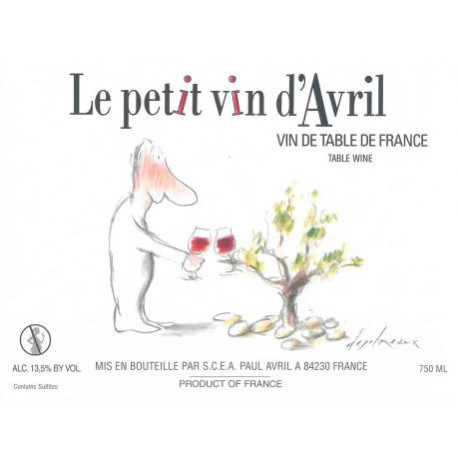 Clos des Papes Le Petit Vin d'Avril blanc etiquette