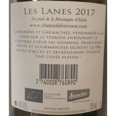 Chateau La Baronne Les Lanes red 2017