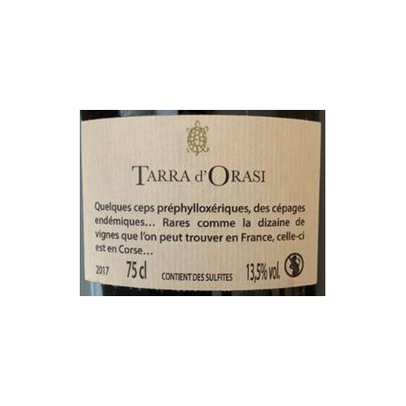 Clos Canarelli "Tarra d'Orasi" rouge 2017 contre