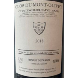 Clos du Mont-Olivet Châteauneuf-du-Pape rouge 2018 bouteille