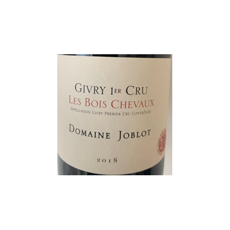 Domaine Joblot Givry 1er Cru "Bois Chevaux" rouge 2018 etiquette