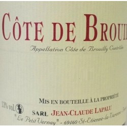 jean claude lapalu cote de brouilly 2019 etiquette