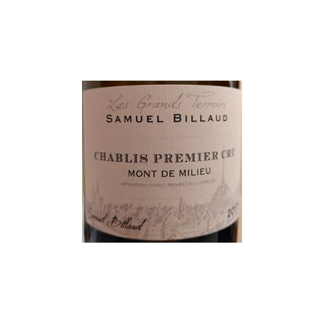 Domaine Samuel Billaud Chablis 1er Cru Mont de Milieu blanc sec 2017 etiquette