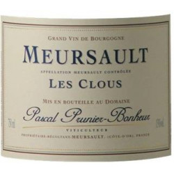 Domaine Prunier-Bonheur Meursault "Les Clous" blanc sec 2018 bouteille