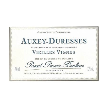 Domaine Prunier-Bonheur Auxey Duresses "Vieilles Vignes" dry white 2017
