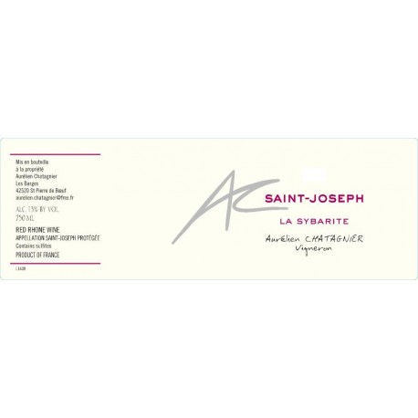 Domaine Aurelien Chatagnier Saint-Joseph "La Sybarite" red 2018 MAGNUM