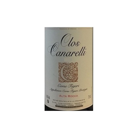 Clos Canarelli "Alta Rocca" rouge 2017 etiquette