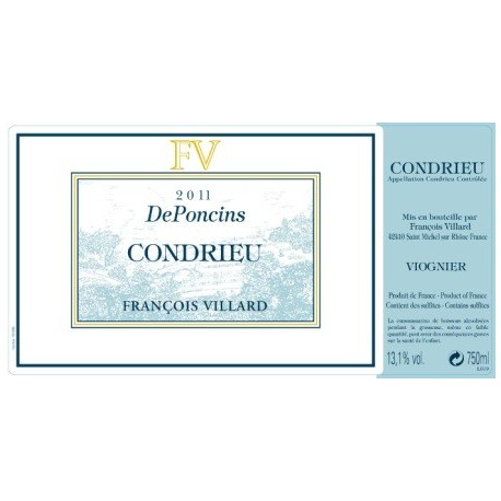 Domaine François Villard Condrieu "Deponcins" dry white 2011