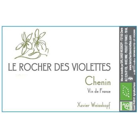 Le Rocher des Violettes VdF "Chenin" blanc sec 2019 etiquette